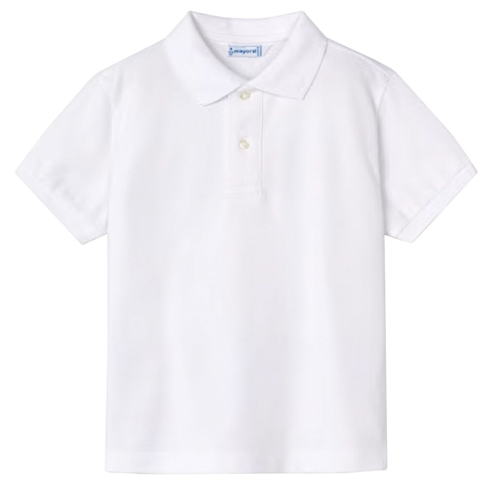 Size 6 Boys Mayoral Classic White Polo for Kids